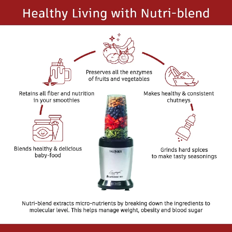 Wonderchef 1000 Watts Nutri-blend Thunder Blender-Grey-2.webp